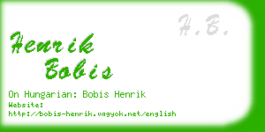 henrik bobis business card
